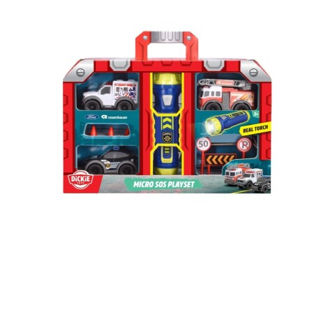 Playset Dickie Micro de Rescaste Incluye 3 Microvehículos 001