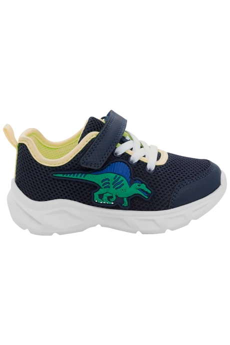 Championes con velcro y luces, diseño dinosaurio Championes con velcro y luces, diseño dinosaurio