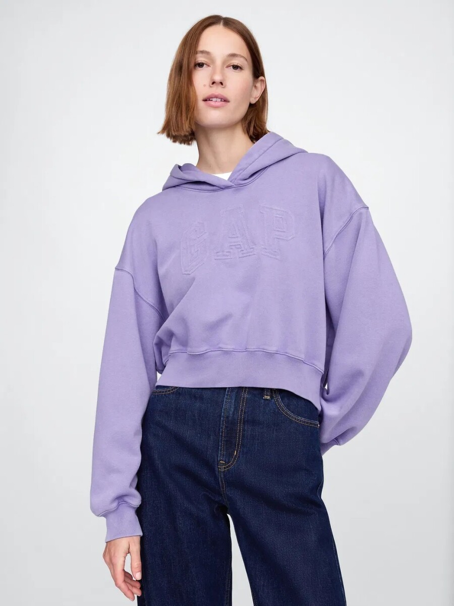 Buzo Canguro Logo Gap Mujer - Wisteria Blossom 