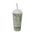 Vaso Plástico Milkshake con Pajita 500 ml Varios Diseños Flores