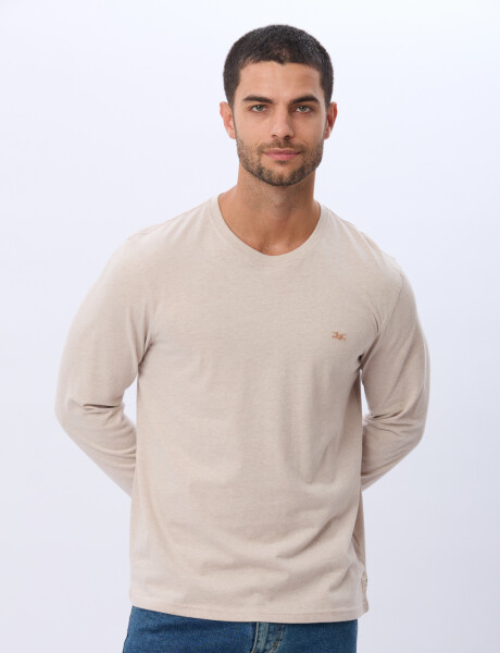 REMERA LISA DE ALGODÓN Arena