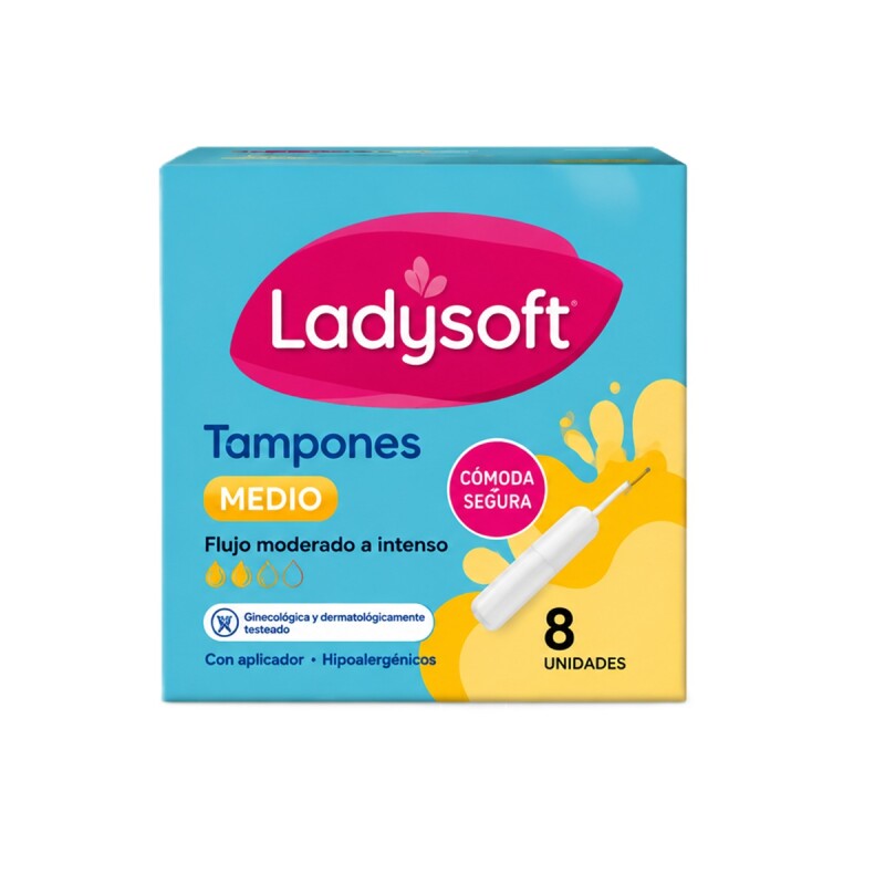 Tampones Ladysoft Medio 8 Uds. Tampones Ladysoft Medio 8 Uds.