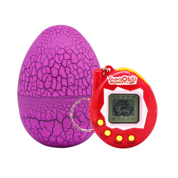 Juego de Mascota Virtual con Huevo y Consola Llavero Violeta 1