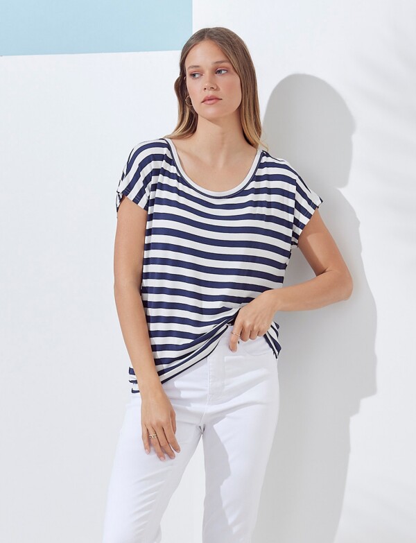 Remera Lineas AZUL
