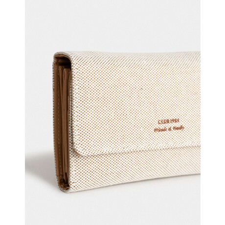 Billetera Fichero Suede Blanco Crudo