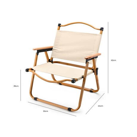 Silla Plegable Camping Playa Picnic Pesca Portátil Beige