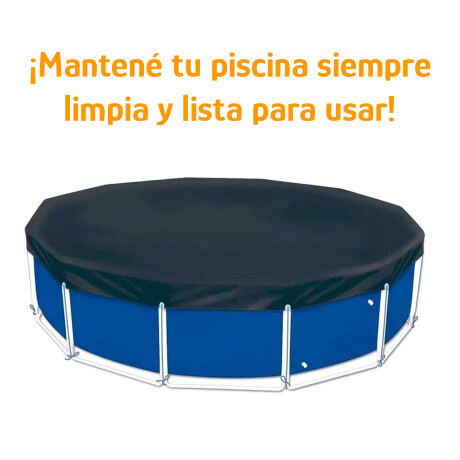 Cobertor Para Piscina Circular 4500L Diám 3.33M de PVC Mor Azul