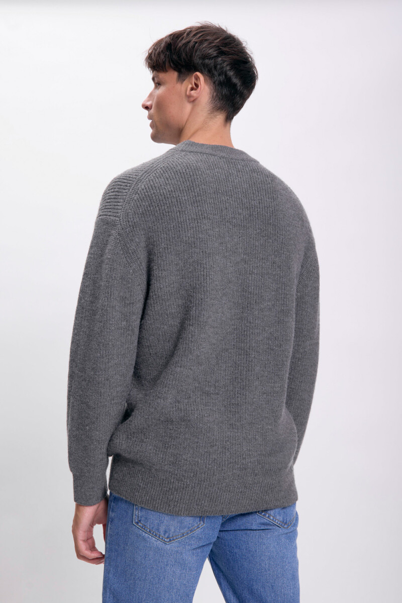 Buzo punto fantasía Gris