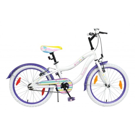 Bicicleta Baccio R.20 Niña Mystic (std) Blanco/violeta