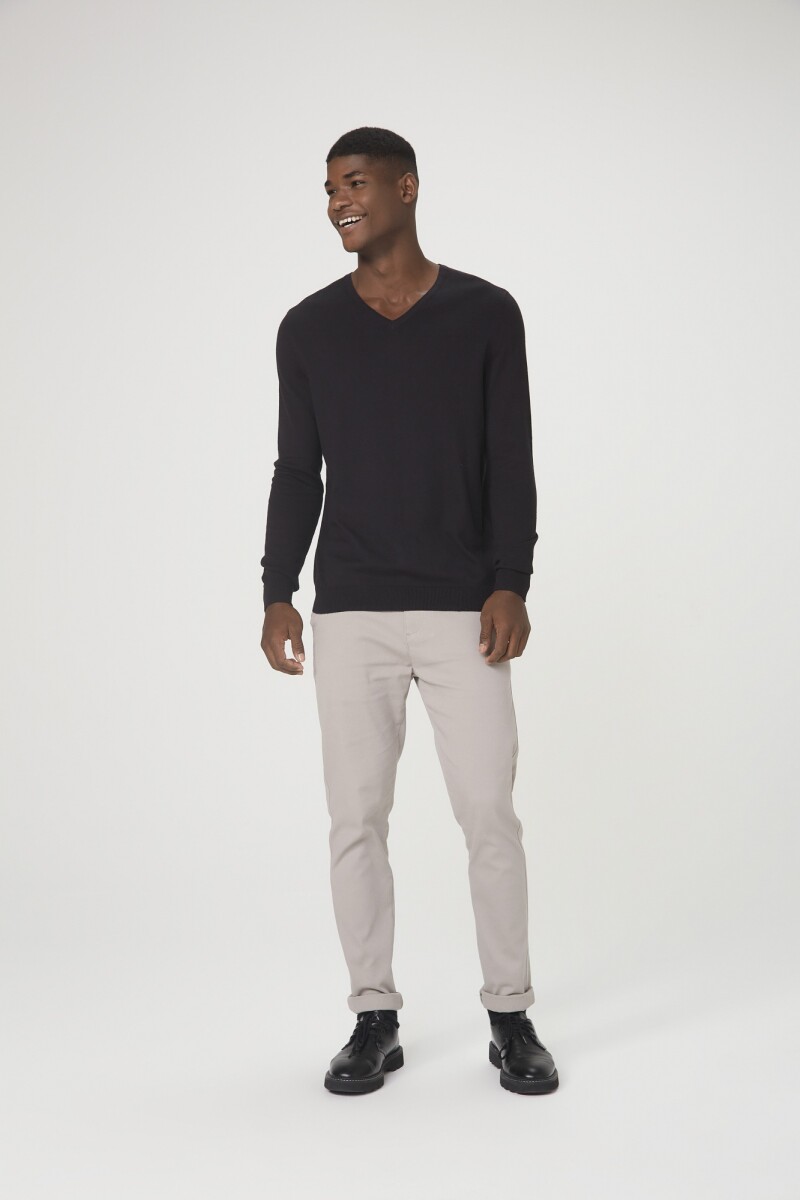 BLUSAO MASCULINO ADULTO (SWEATER) - PRETO ESCURO 