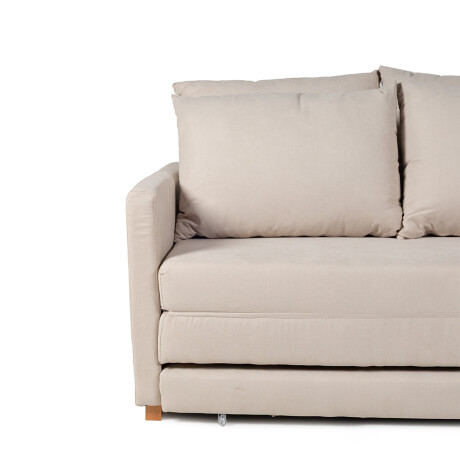 Sofá Cama Niki - Tela Rústica 9901 (Soft Beige)