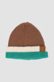 Gorro stripe infantil Marron