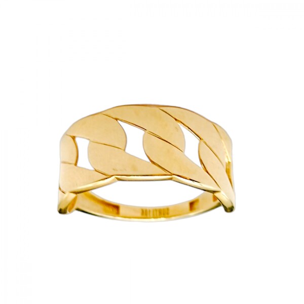 Anillo eslabón-Oro bajo-Sin Piedra-AN8176 sinpiedra