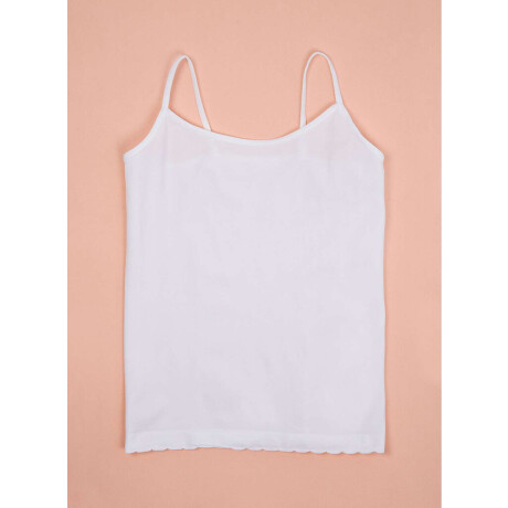 Camiseta bretel fino teens Blanco