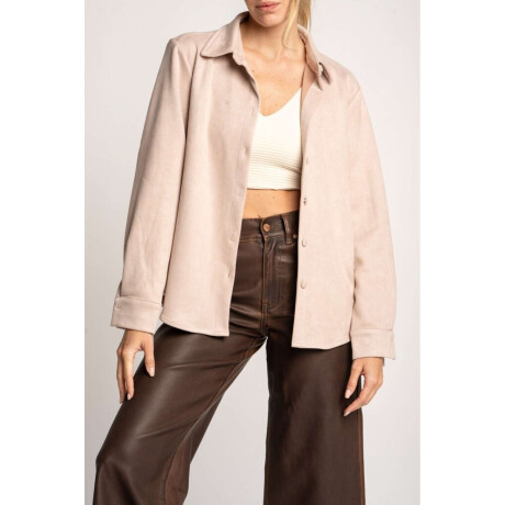 Camisa Gamuza Cuero Vegano Rosa