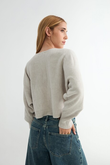 SWEATER CALA GRIS CLARO