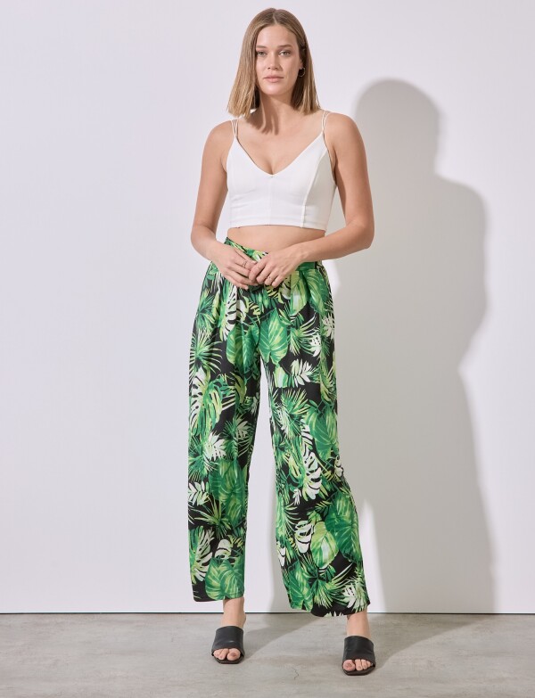 Pantalon Botanic VERDE/MULTI