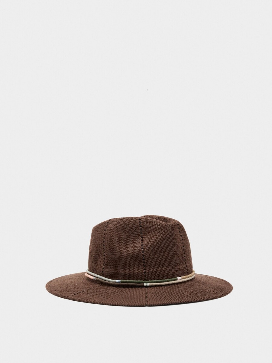 Sombrero De Punto Con Detalle De Cuentas marron