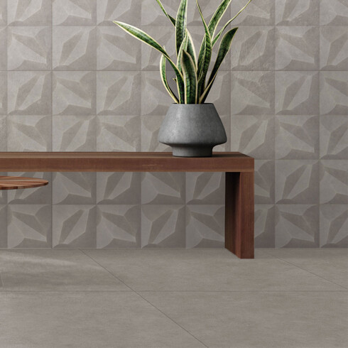 Porcelanato Gris Cemento Mate Liso 61.1X61.1Cm GAMAS DE GRIS