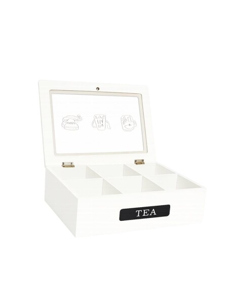 CAJA DE TE 6 DIVISIONES 24x17x7CM MADERA TEA CAJA DE TE 6 DIVISIONES 24x17x7CM MADERA TEA