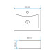 BACHA RECTANGULAR DE APOYO BLANCO 52X43X15.5 SQUAREL 000