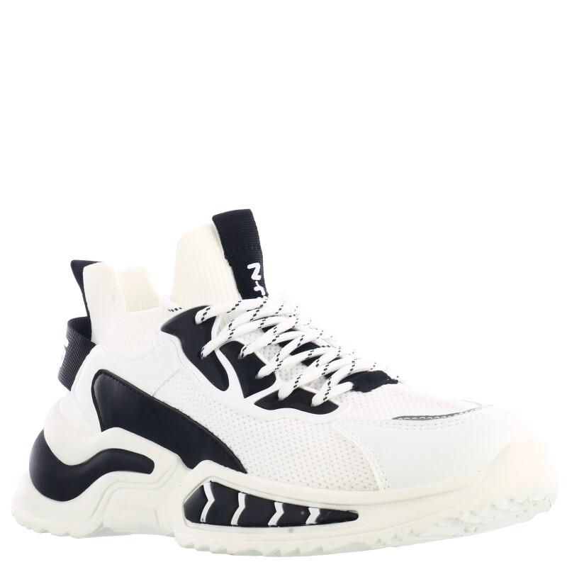 Championes de Hombre N+ EZE acordonado con detalle atrás Blanco