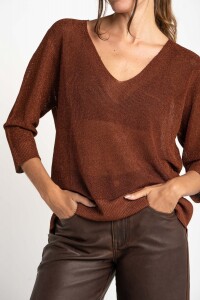 Sweater Lurex Marrón