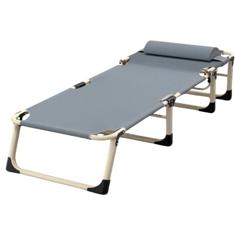 Catre cama plegable para camping 68cm Gris/Beige