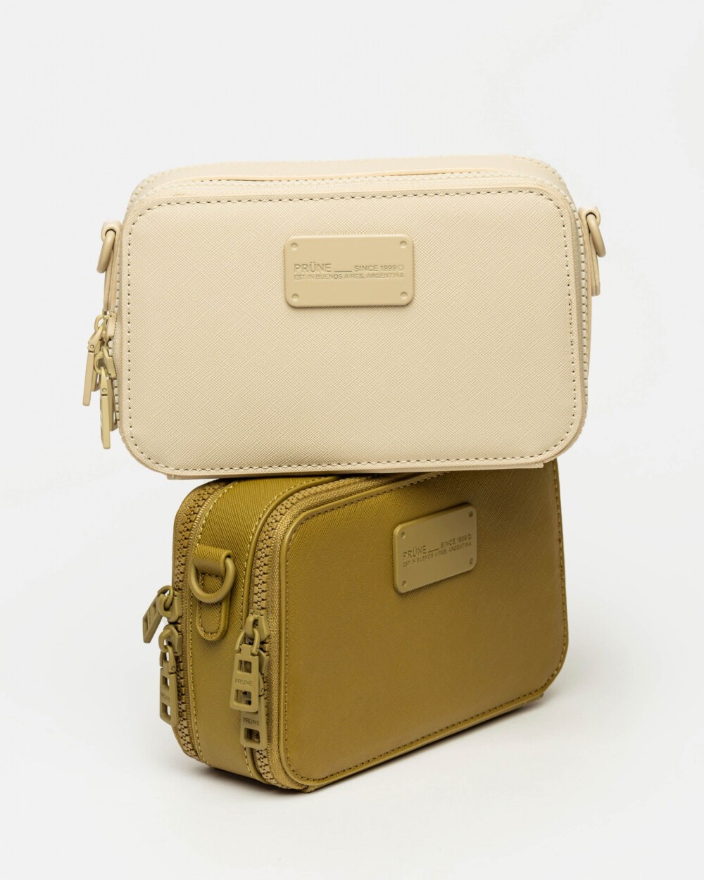 Mini bag New Penny en efecto cuero Crudo