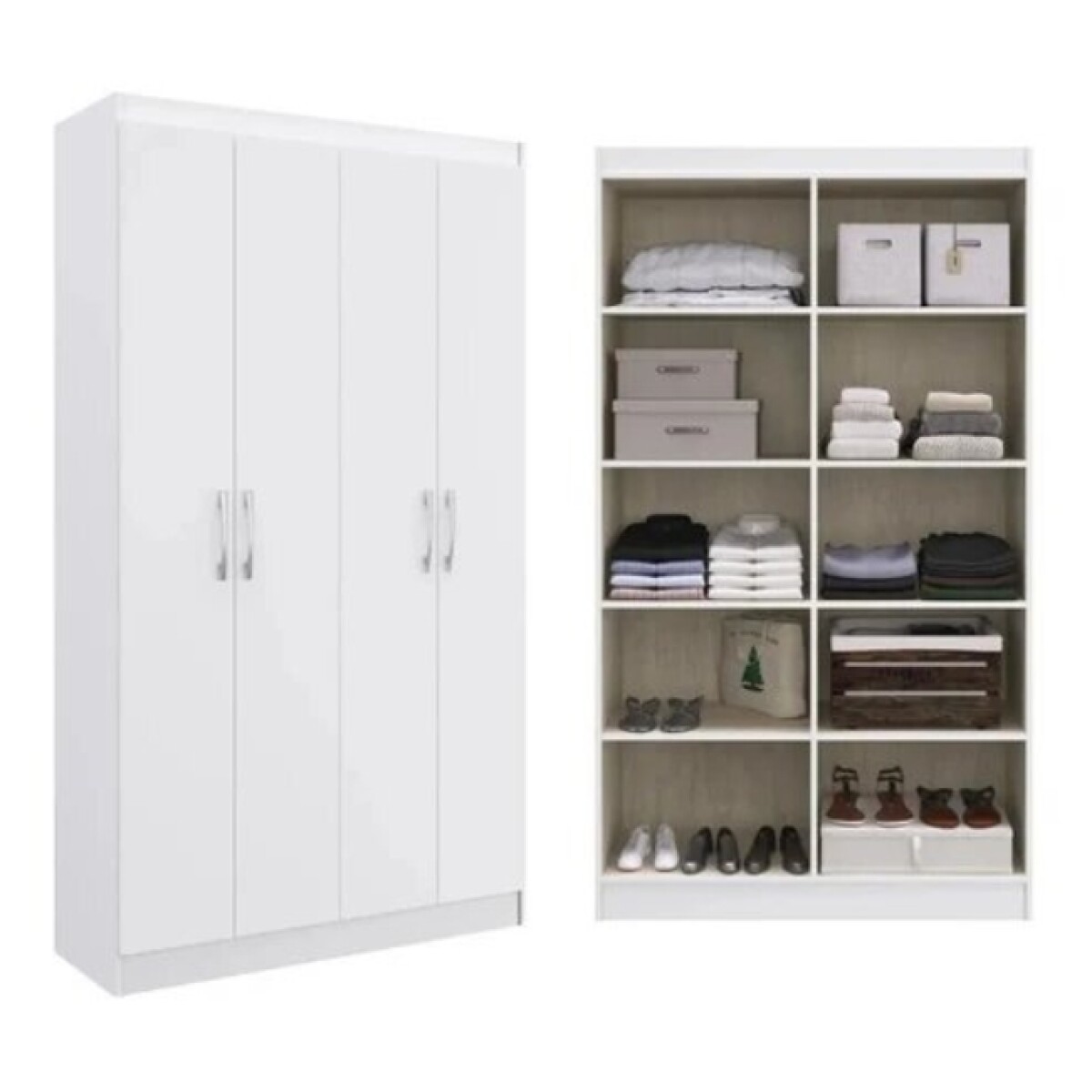 Multiuso Doble 4 Puertas Blanco 