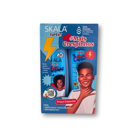 Pack Skala 100% Vegano Shampoo 325 ml + Aco 325 ml Mais Crespinhos
