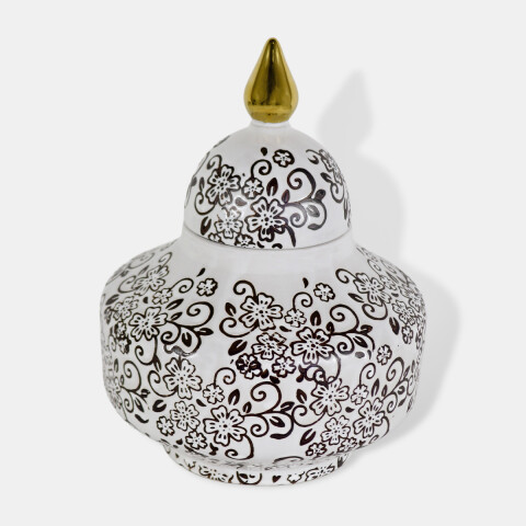 URNA CERAMICA BLANCO C/DIS 23X30CM Unica