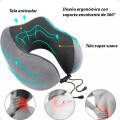 Almohada De Viaje Viscoelástica Tapa Ojos Y Tapa Oídos Negro