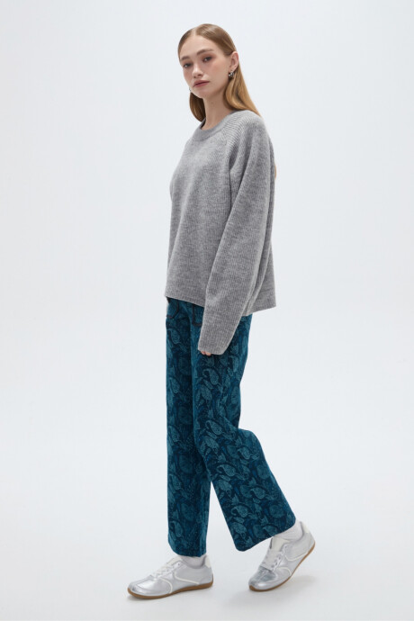 Sweater Chulia Gris Melange Medio