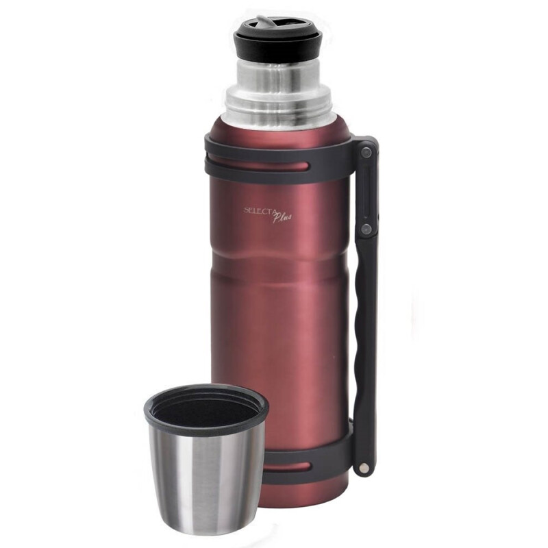 Termo 1200 ml doble pared Selecta ROJO NEGRO