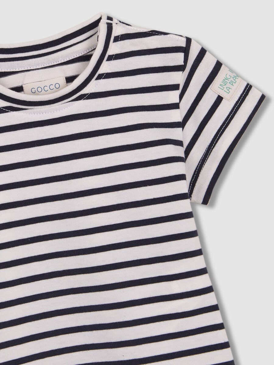 Camiseta De Rayas Azul
