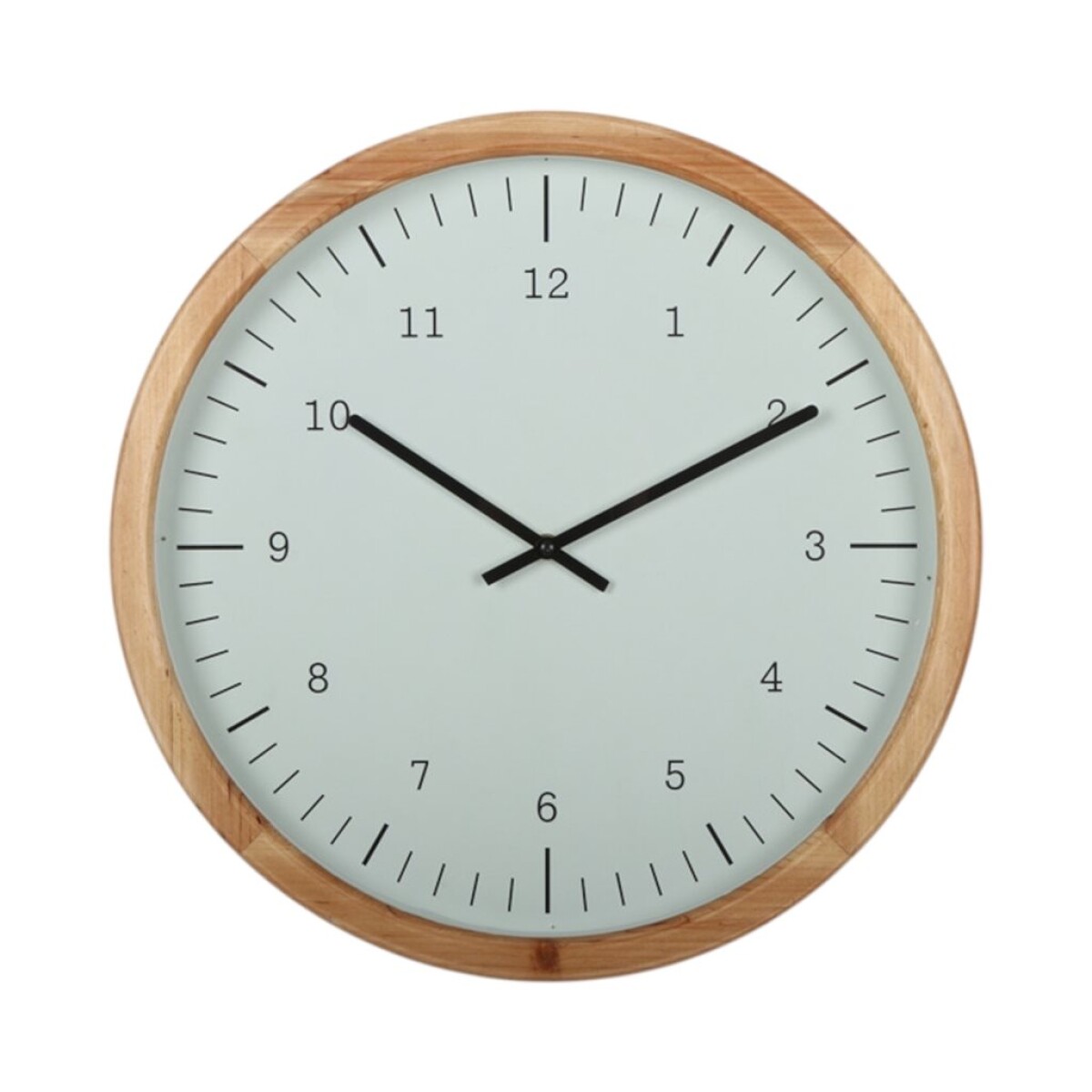 RELOJ DE PARED MDF D45X45X6CM CLÁSICO FONDO BLANCO 