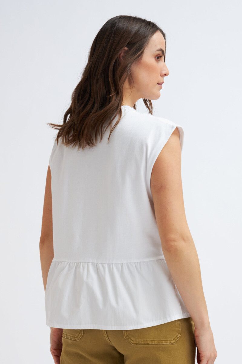 Camiseta sin mangas Blanco