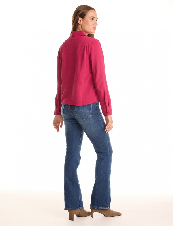 Camisa Bolsillos FUCSIA