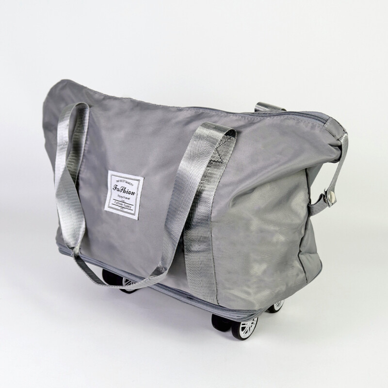 BOLSO GRIS P/VIAJE C/RUEDITAS 39X20X34CM Unica