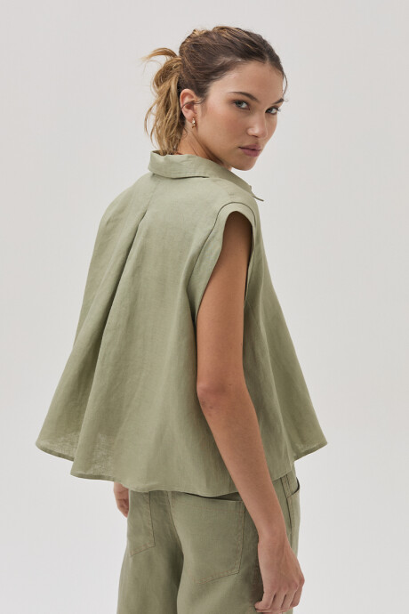 Blusa Pistacho Verde Militar