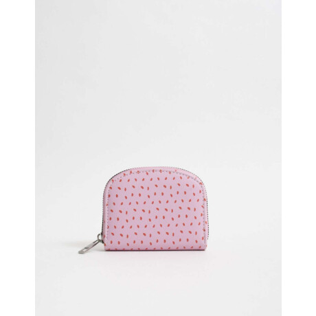 Tarjetero Estampado Rosa Viejo