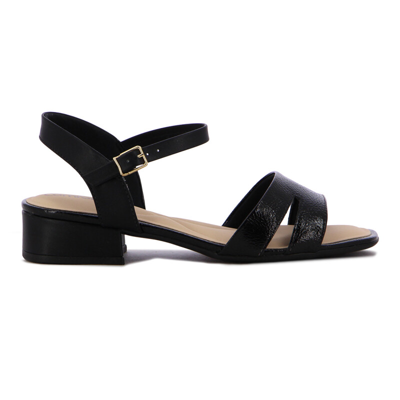 Sandalia Mujer Comfortflex Taco Bajo Negro