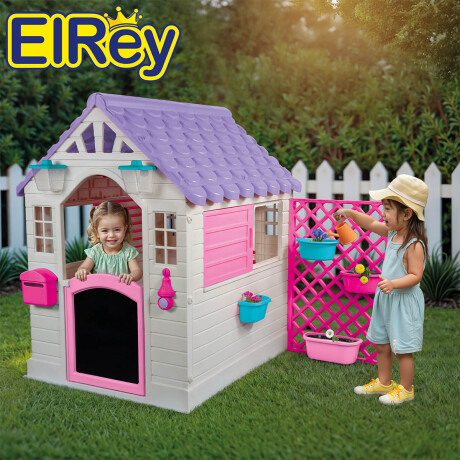 Casita Para Niños Europea C/Cerco 107x140x127 Rosa