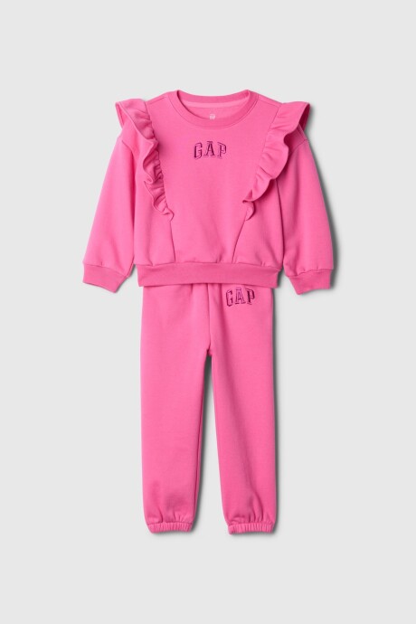 Conjunto Buzo Y Deportivo Logo Gap Toddler Niña Happy Pink