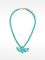 Collar De Piedras Colgante Paloma azul