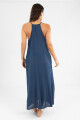Vestido desflecado toscana Dark night solid