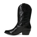 Botas de Mujer Bottero caña media tejana de cuero Negro