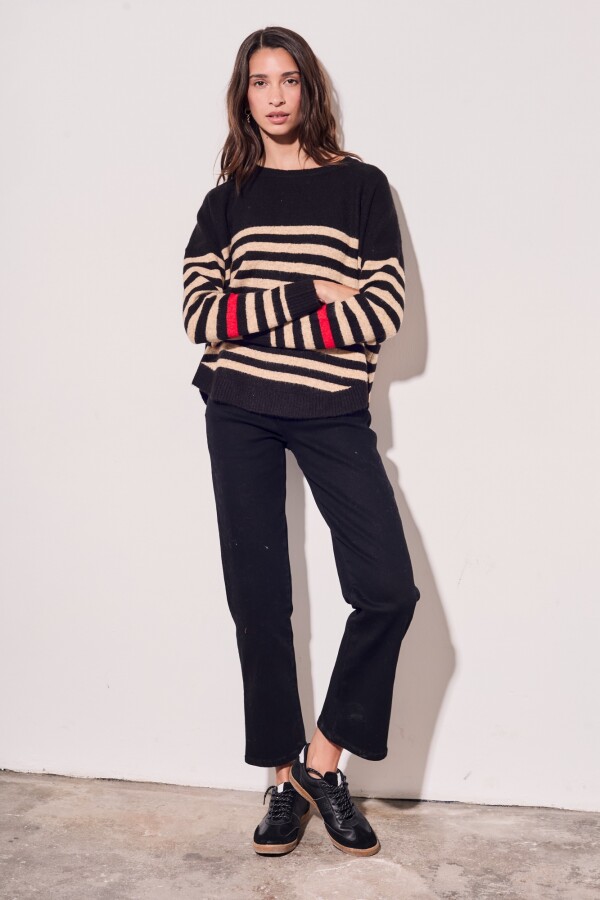 Sweater Rayado Beige