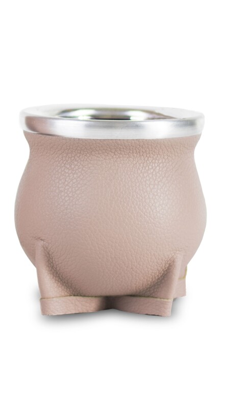 MATE DE CERÁMICA CHICO DELTA ROSA PASTEL GRANEADO FINO